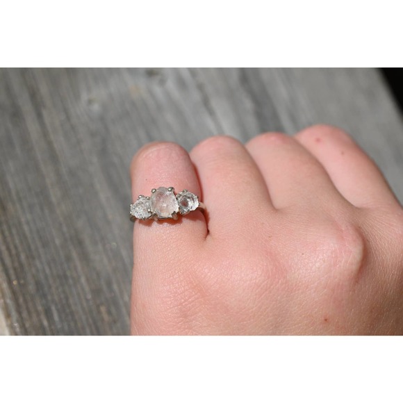 Alternative diamond Engagement Ring Raw Stone Ring Rough Uncut Modern Je… - Picture 2 of 2
